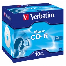 CD-R disc music Verbatim 700MB/80minute 16x Long Life 10 discuri cu carcasa jewel