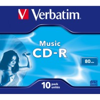 CD-R disc music Verbatim 700MB/80minute 16x Long Life 1 disc cu carcasa jewel
