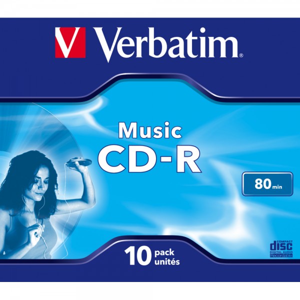CD-R disc music Verbatim 700MB/80minute 16x Long Life 1 disc cu carcasa jewel