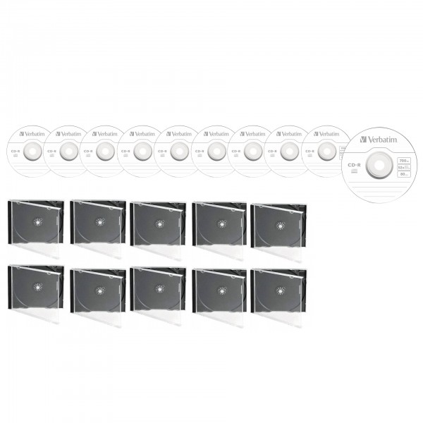 CD-R disc Verbatim 700MB/80minute 52x EXTRA PROTECTION 10 bucati cu carcasa jewel