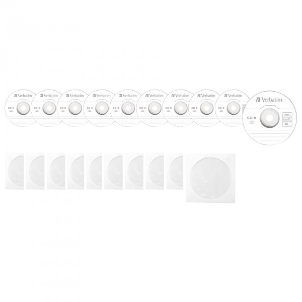 CD-R disc Verbatim 700MB/80minute 52x EXTRA PROTECTION 10 bucati cu 10 plicuri