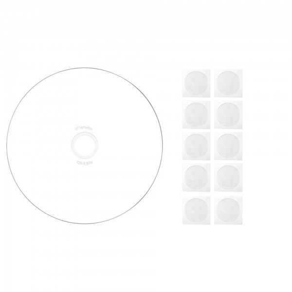 CD-R disc Verbatim 700MB/80minute 52x printabil AZO 10 bucati cu 10 plicuri id-brand