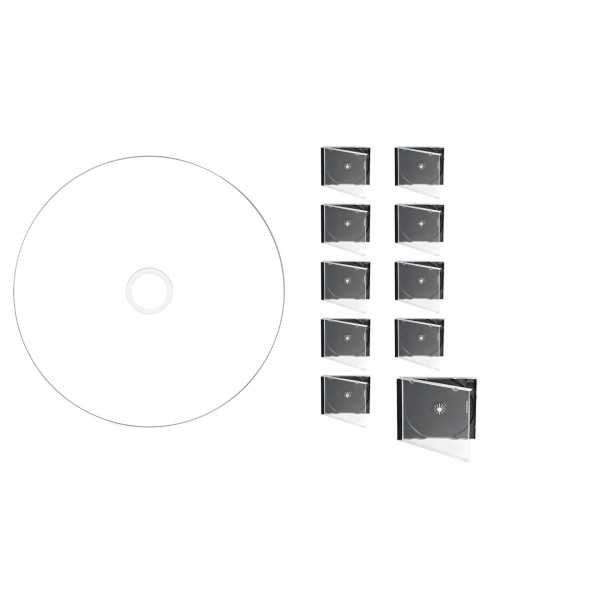 CD-R disc Verbatim 700MB/80minute 52x spindle printabil AZO CRYSTAL 10 bucati cu carcasa jewel non-id
