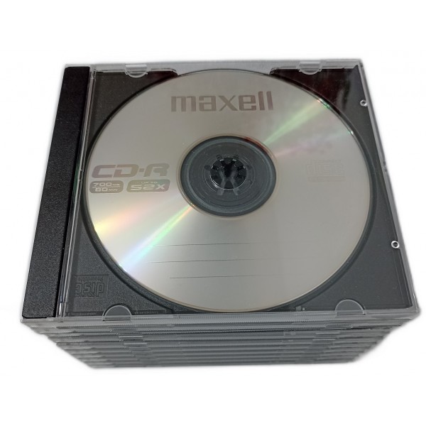 CD-R 10 discuri Maxell 700MB/80minute 52x cu 10 carcase JEWEL CASE