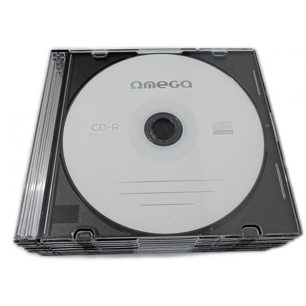 CD-R 10 discuri OMEGA 700MB/80minute 52x cu 10 carcase slim