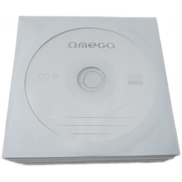 CD-R 100 discuri OMEGA 700MB/80minute 52x cu 100 plicuri