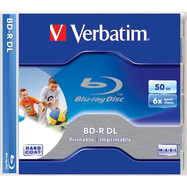BD-R DL Verbatim, 50GB, 6X, printabil