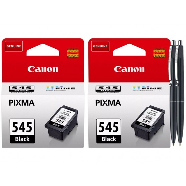 Pachet Cartuse Cerneala Original Canon 2x PG-545B Negru 16 ml si pix Schneider
