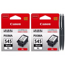 Pachet Cartuse Cerneala Original Canon 2x PG-545XLB Negru 30 ml si pix Schneider