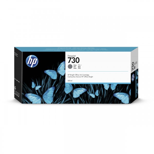 Cartus cerneala Original HP730, P2V72A Gri, 300ml