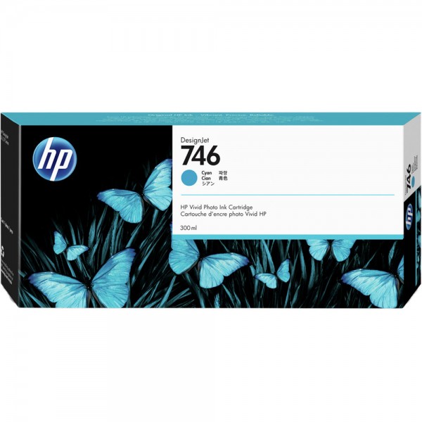 Cartus cerneala Original HP746, P2V80A Cyan, 300ml
