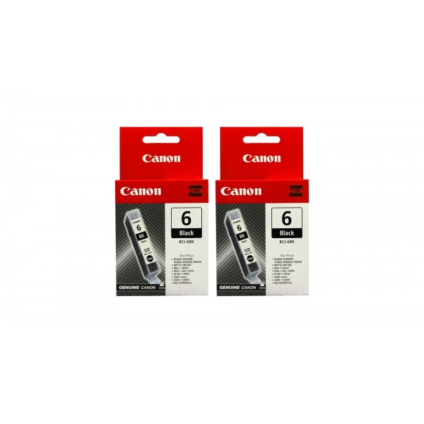 Pachet Cartuse Cerneala Original Canon 2x BCI-6B Negru 26 ml si pix Schneider