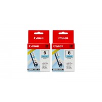 Pachet Cartuse Cerneala Original Canon 2x BCI-6C Cyan 26 ml si pix Schneider