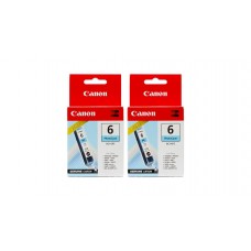 Pachet Cartuse Cerneala Original Canon 2x BCI-6C Cyan 26 ml si pix Schneider