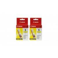 Pachet Cartuse Cerneala Original Canon 2x BCI-6Y Galben 26 ml si pix Schneider