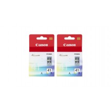 Pachet Cartuse Cerneala Original Canon 2x CL-41 Color 24 ml si pix Schneider