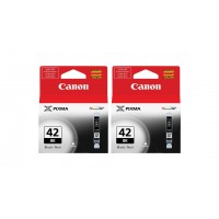 Pachet Cartuse Cerneala Original Canon 2x CLI-42B Negru 26 ml si pix Schneider