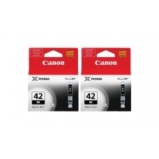 Pachet Cartuse Cerneala Original Canon 2x CLI-42B Negru 26 ml si pix Schneider