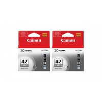 Pachet Cartuse Cerneala Original Canon 2x CLI-42GY Gri 26 ml si pix Schneider