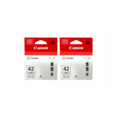 Pachet Cartuse Cerneala Original Canon 2x CLI-42LGY Light Gri 26 ml si pix Schneider