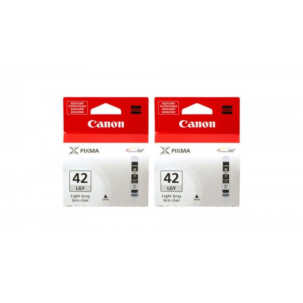 Pachet Cartuse Cerneala Original Canon 2x CLI-42LGY Light Gri 26 ml si pix Schneider