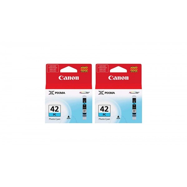 Pachet Cartuse Cerneala Original Canon 2x CLI-42C Cyan 26 ml si pix Schneider