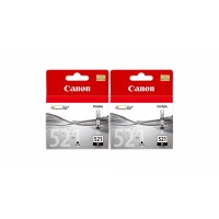 Pachet Cartuse Cerneala Original Canon 2x CLI-521B Negru 18 ml si pix Schneider