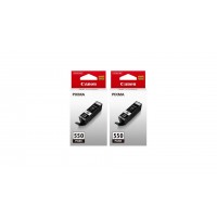 Pachet Cartuse Cerneala Original Canon 2x PGI-550B Negru 30 ml si pix Schneider
