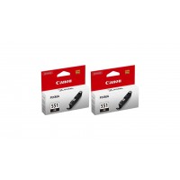 Pachet Cartuse Cerneala Original Canon 2x CLI-551B Negru 14 ml si pix Schneider