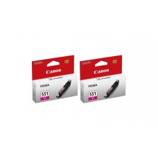 Pachet Cartuse Cerneala Original Canon 2x CLI-551M Magenta 14 ml si pix Schneider