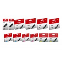 Pachet Cartuse Cerneala Original Canon 2x PGI-550B Negru, 2x PGI-550B Negru, 2x CLI-551C Cyan, 2x CLI-551M Magenta, 2x CLI-551Y Galben, 2x CLI-551GY Gri, 100 ml si pix Schneider