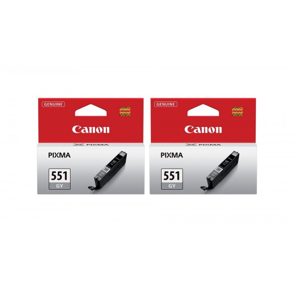 Pachet Cartuse Cerneala Original Canon 2x CLI-551XLGY Gri 22 ml si pix Schneider