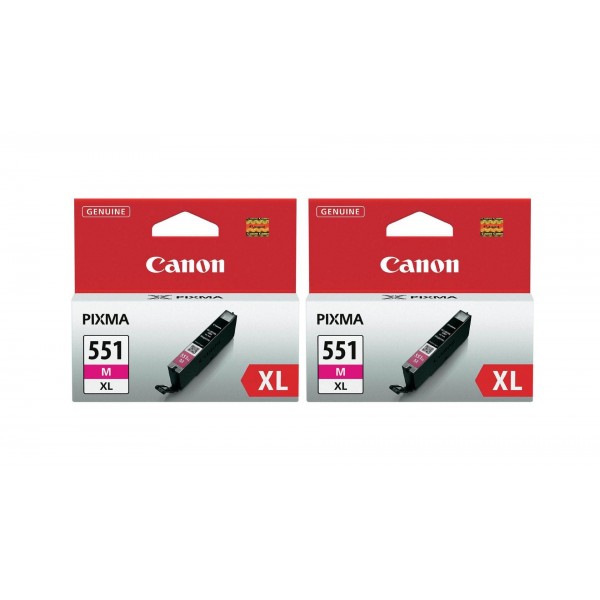 Pachet Cartuse Cerneala Original Canon 2x CLI-551XLM Magenta 22 ml si pix Schneider