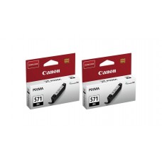 Pachet Cartuse Cerneala Original Canon 2x CLI-571XLB Negru 22 ml si pix Schneider