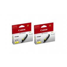 Pachet Cartuse Cerneala Original Canon 2x CLI-571Y Galben 14 ml si pix Schneider