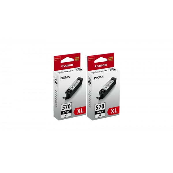 Pachet Cartuse Cerneala Original Canon 2x PGI-570XLB Negru 44.4 ml si pix Schneider