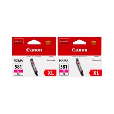 Pachet Cartuse Cerneala Original Canon 2x CLI-581XLM Magenta 16.6 ml si pix Schneider