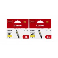 Pachet Cartuse Cerneala Original Canon 2x CLI-581XLY Galben 16.6 ml si pix Schneider