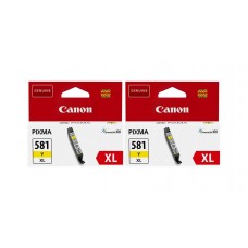 Pachet Cartuse Cerneala Original Canon 2x CLI-581XLY Galben 16.6 ml si pix Schneider