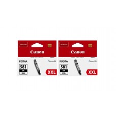 Pachet Cartuse Cerneala Original Canon 2x CLI-581XXLB Negru 23.4 ml si pix Schneider