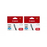 Pachet Cartuse Cerneala Original Canon 2x CLI-581XXLC Cyan 23.4 ml si pix Schneider