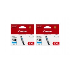 Pachet Cartuse Cerneala Original Canon 2x CLI-581XXLC Cyan 23.4 ml si pix Schneider