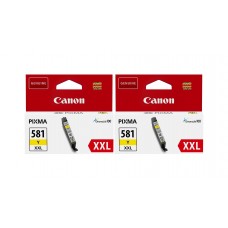 Pachet Cartuse Cerneala Original Canon 2x CLI-581XXLY Galben 23.4 ml si pix Schneider
