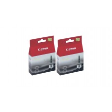 Pachet Cartuse Cerneala Original Canon 2x CLI-8B Negru 26 ml si pix Schneider