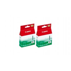 Pachet Cartuse Cerneala Original Canon 2x CLI-8G Green 26 ml si pix Schneider