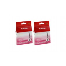 Pachet Cartuse Cerneala Original Canon 2x CLI-8M Magenta 26 ml si pix Schneider