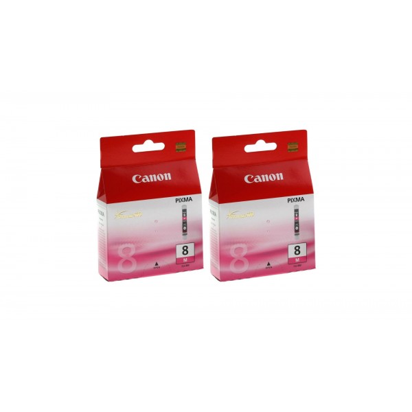 Pachet Cartuse Cerneala Original Canon 2x CLI-8M Magenta 26 ml si pix Schneider
