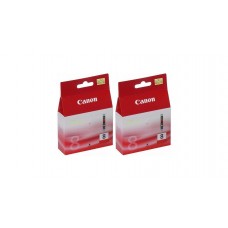 Pachet Cartuse Cerneala Original Canon 2x CLI-8R Rosu 26 ml si pix Schneider