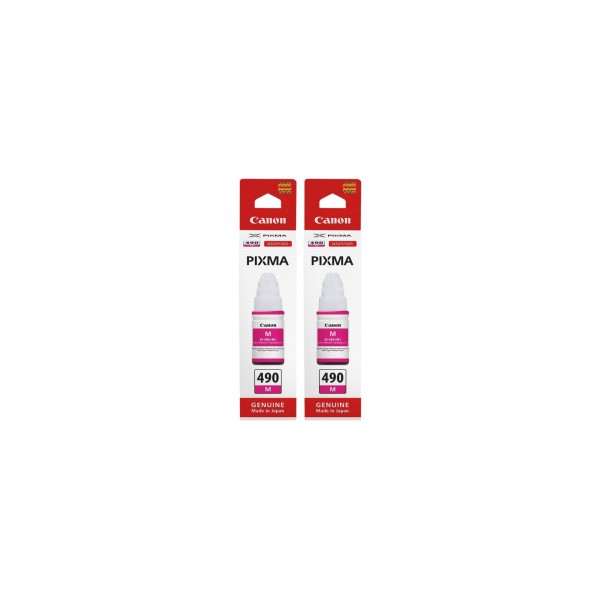 Pachet Cartuse Cerneala Original Canon 2x GI-490M Magenta 210 ml si pix Schneider