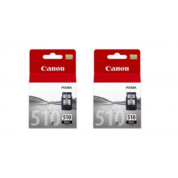 Pachet Cartuse Cerneala Original Canon 2x PG-510B Negru 18 ml si pix Schneider